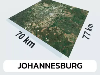 Johannesburg South Africa City Landscape 3D Model 3D model