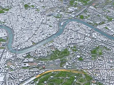 Rome Downtown Italy Low-poly 3D model