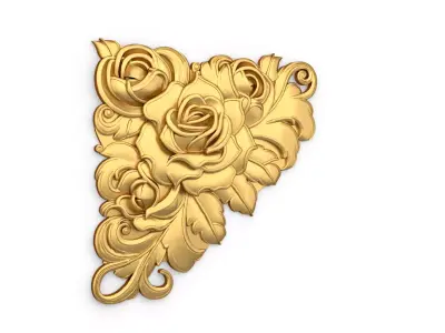 Classic carved corner decor ornament cnc 3d printing stl 05 3D print model purchase