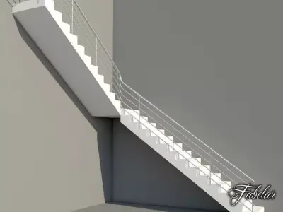 L stair FREE Free low-poly 3D model
