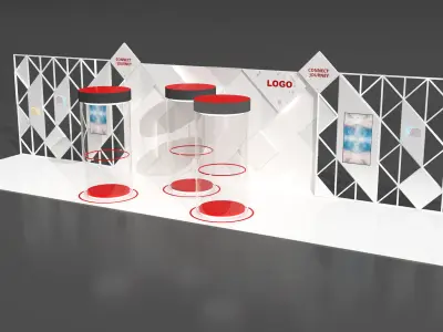 VR POD with ABSTRACT WALL 3D model