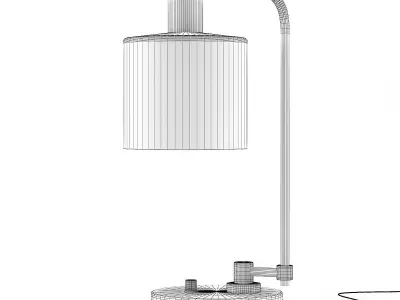 Black Desk Lamp with Glass Shade 3D model