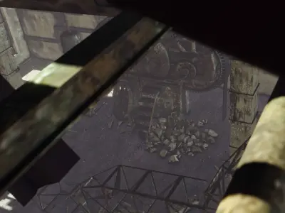 Old Factory building Low-poly 3D model