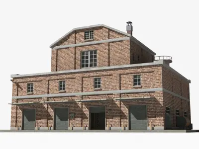 Factory xx29 Low-poly 3D model