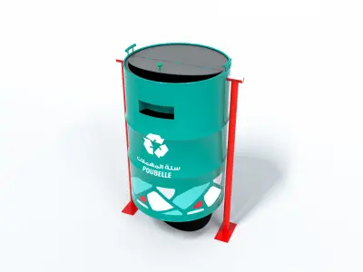 Trash can concept design 3D model