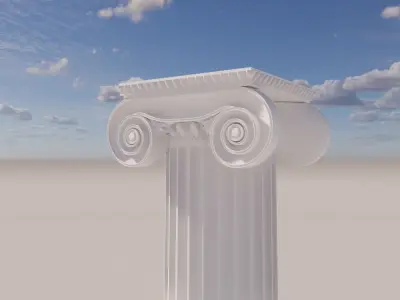 Ionic Column British Museum 3D model