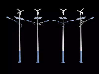 solar street light Low-poly 3D model