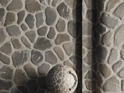 H73 Slate Stone - PBR - 4K - Seamless Low-poly 3D model