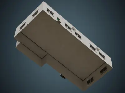 Industrial Building 3A Low-poly 3D model