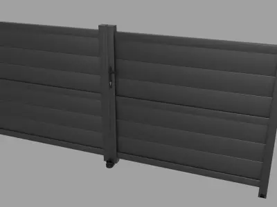Aluminum swing gate 3D model purchase