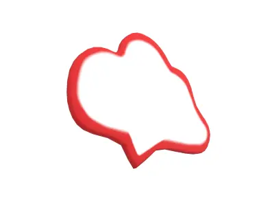 Speech Balloon v22 006 Low-poly 3D model