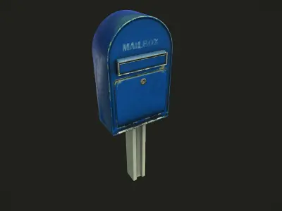 MailBox pbr mail box Low-poly 3D model