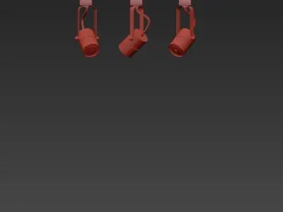Track Light Fixtures 3D model