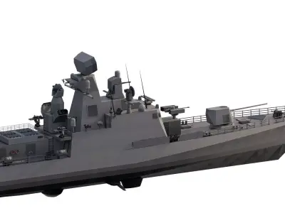 Guided missile navy corvette 3D model