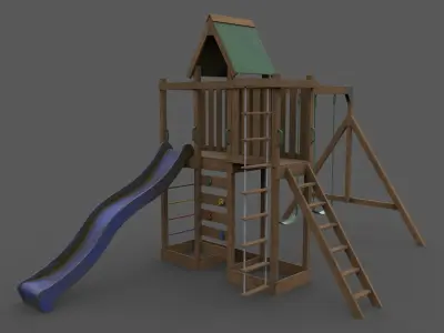 PBR Playground Jungle Gym 06 Low-poly 3D model