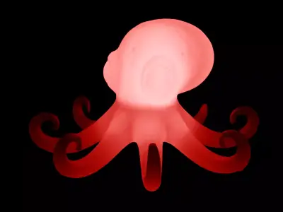 Indirect lighting of octopus 3D model