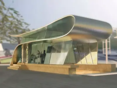 Bus station 3D model