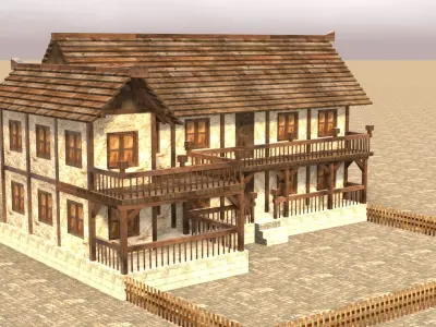 Comprehensive Low Poly Medieval Architecture Asset Collection Low-poly 3D model