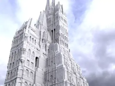Wizarding world arch warlocks tower 3D  3D model
