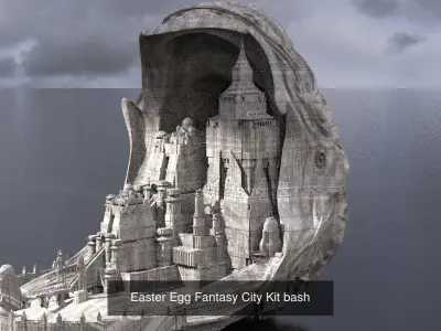 Easter Collection 1 statue of angel with wings 3D Model Pack