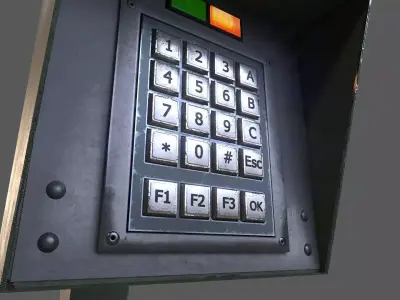 Access control panel  Low-poly 3D model