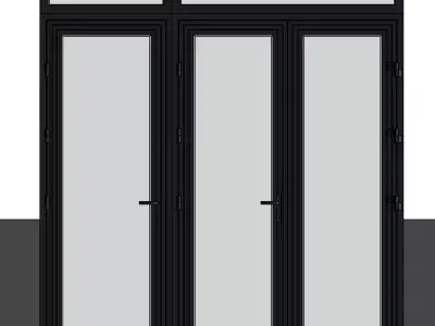 Customized xingfa aluminum doors Low-poly 3D model