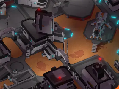 LowPoly SciFi Outdoor Pack Low-poly 3D model