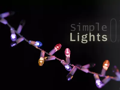 Procedural Lights - Geometry Nodes - Curve to Lights 3D model