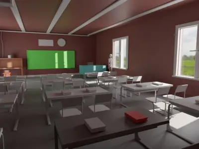 Highschool classroom 3D model