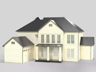 Cottage House Design 20T5  Low-poly 3D model