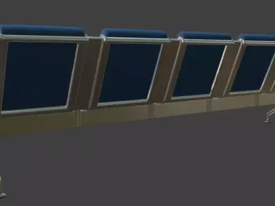 Airport Waiting Bench 3D model