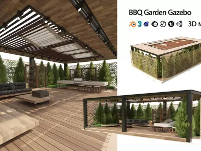 Garden Gazebo 3d model 3D model