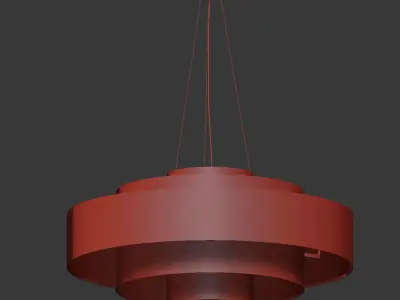 Ochre Cloud Shade Pendant 3D model