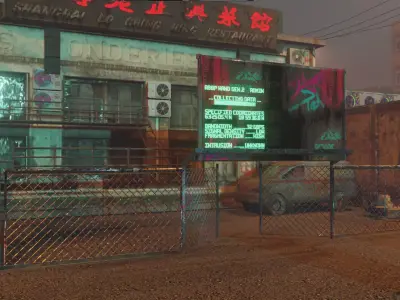 Cyberpunk Street Sci-Fi Asset Pack Low-poly 3D model