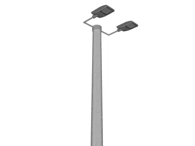 Concrete Lamp Post - Light Pole - Light Post - Street Light 23 3D model