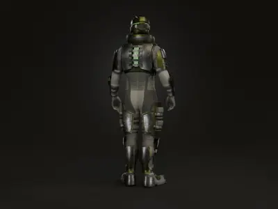 Guardian Soldier - Post Apocalyptic Space and Earth Soldier Low-poly 3D model