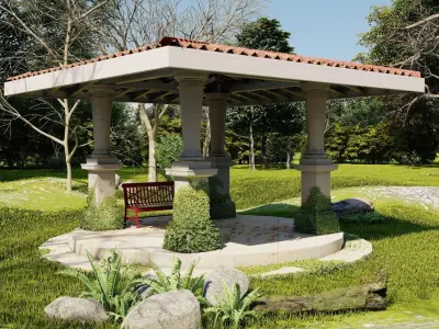 Gazebo  version 1 Free 3D model