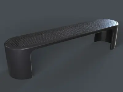 Metal Modern Bench 1 PBR Game Ready Low-poly 3D model