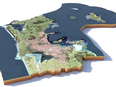 Auckland City New Zealand 3D model