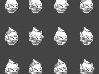 Space Sharks Netx Gen Helmets 3D print model