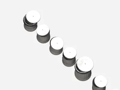 Galvanize multiple outdoor street dust garbage Low-poly 3D model