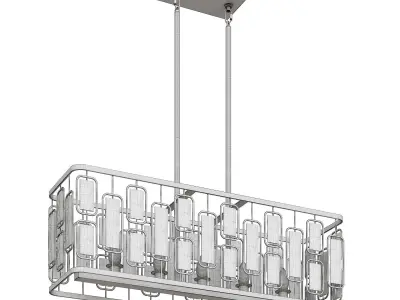 Brandee 5 Light Kitchen Island Linear Pendant 3D model