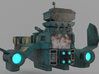 Sci-fi Cargoship 3D model
