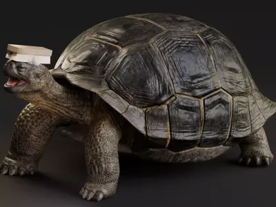 Realistic Galapagos Tortoise Low-poly 3D model