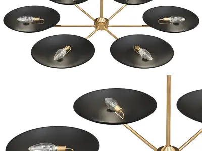 Chandelier low poly 3d models collection 10 pieces Low-poly 3D model by 3dFront