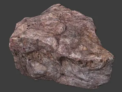 Cinder Debris Low-poly 3D model