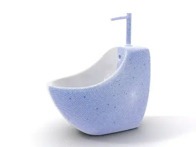 Modern White WallMounted Sink model pack Low-poly 3D model
