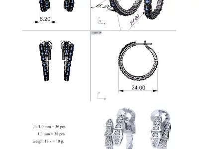 bvlgari earring Texture