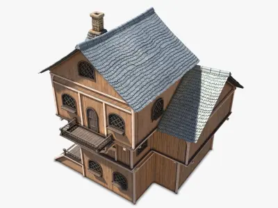 Cottage 05 Low-poly 3D model