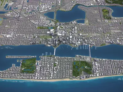 West Palm Beach Low-poly 3D model purchase